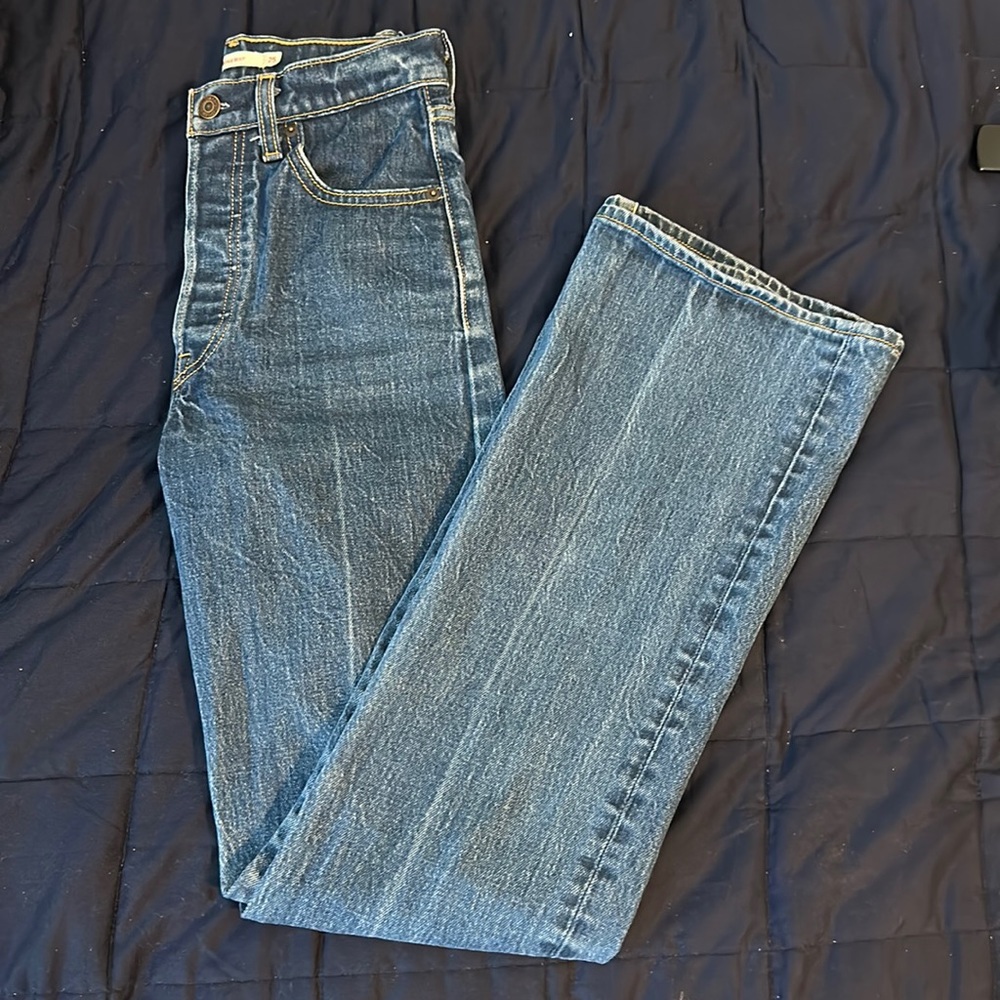 Rib cage bootcut Levi’s button fly jeans